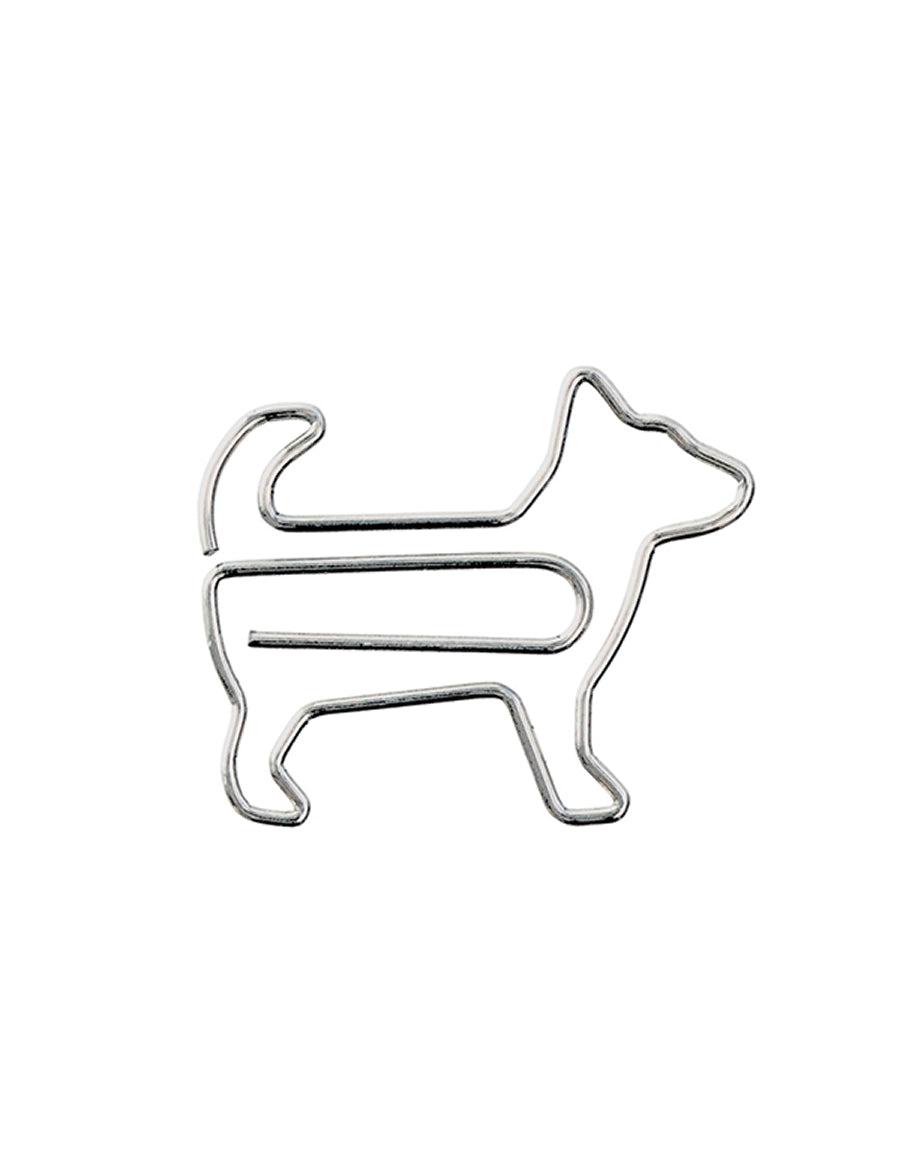 Midori D-Clips Büroklammern in Hundeform Detailansicht Klammer