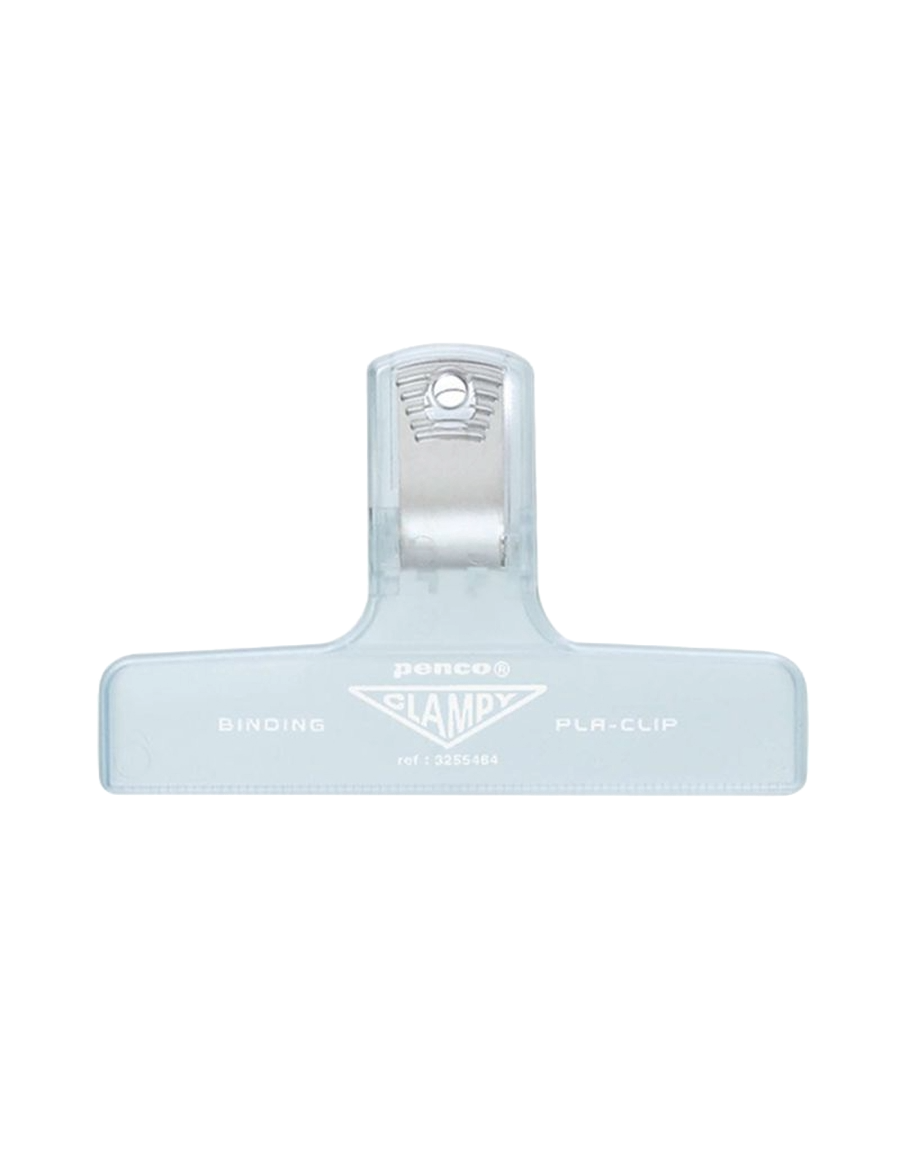 Penco PlaClip Büroklammer in Durchsichtig-Weiß Freisteller