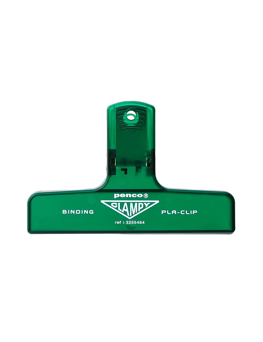 Penco PlaClip Büroklammer in Durchsichtig-Grün Freisteller