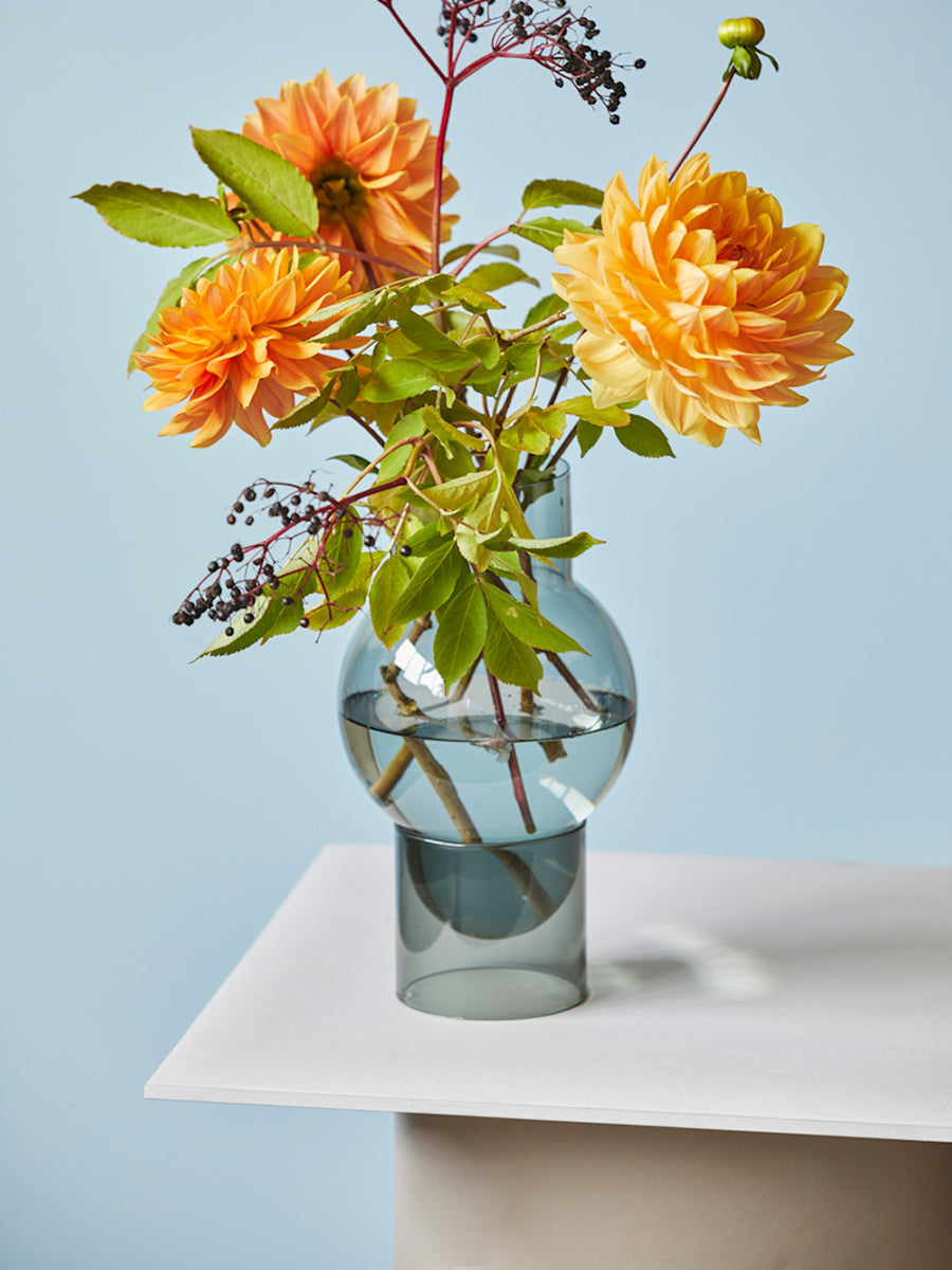 Vase Bubble Tube Large Grau