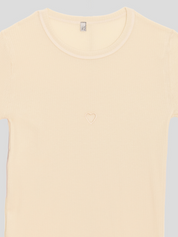 Heart Long Sleeve Tee Undyed