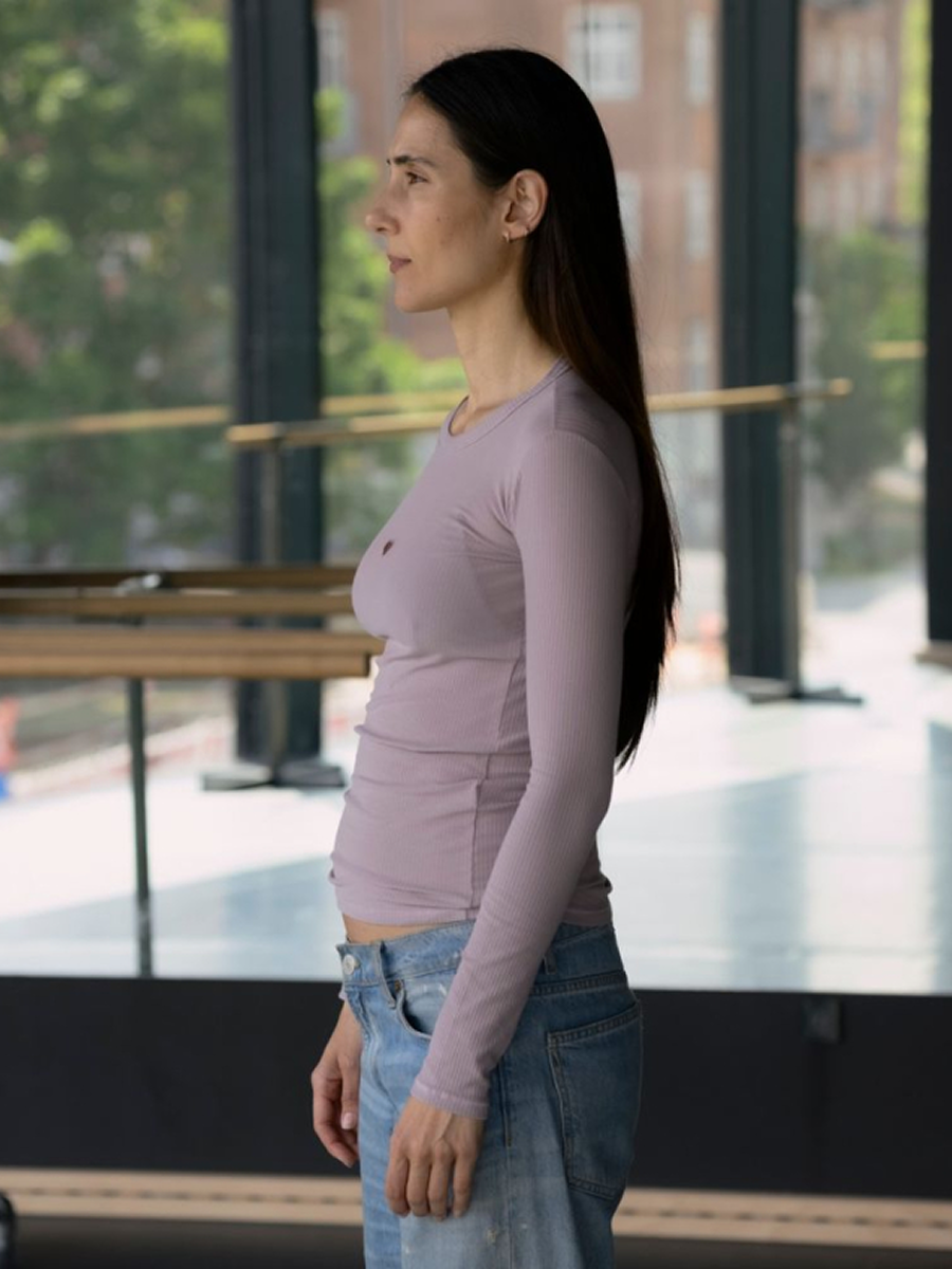 Heart Long Sleeve Tee Verbe Purple