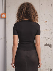 Heart Short Sleeve Black