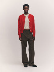 Ada Crewneck Cardigan Poppy Red