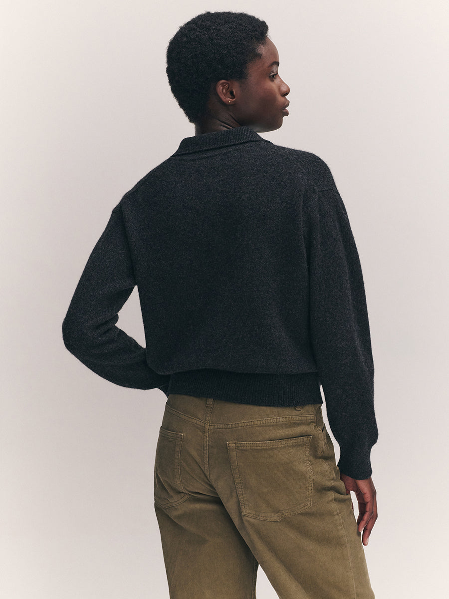 Edie Polo Shirt Charcoal