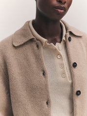 Winny Collared Jacket Dark Natural