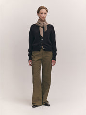 XL Cashmere Foulard Dark Natural