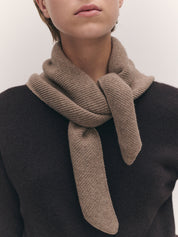 XL Cashmere Foulard Dark Natural
