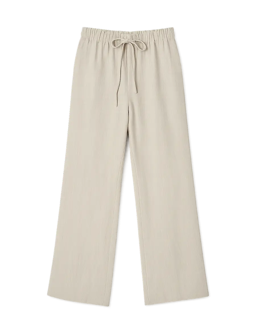 Fig & Honey beige Leinenhose Frontansicht