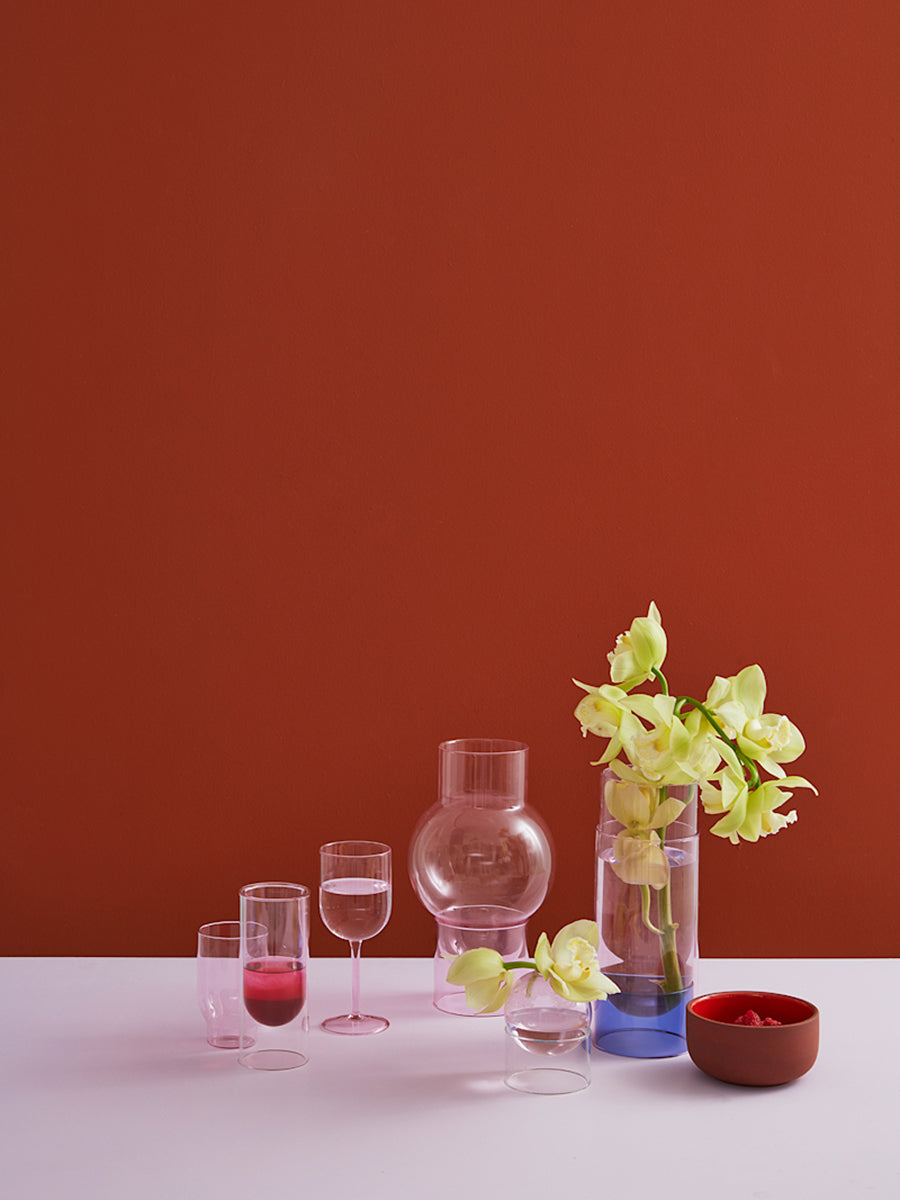 Wasserglas Rosa