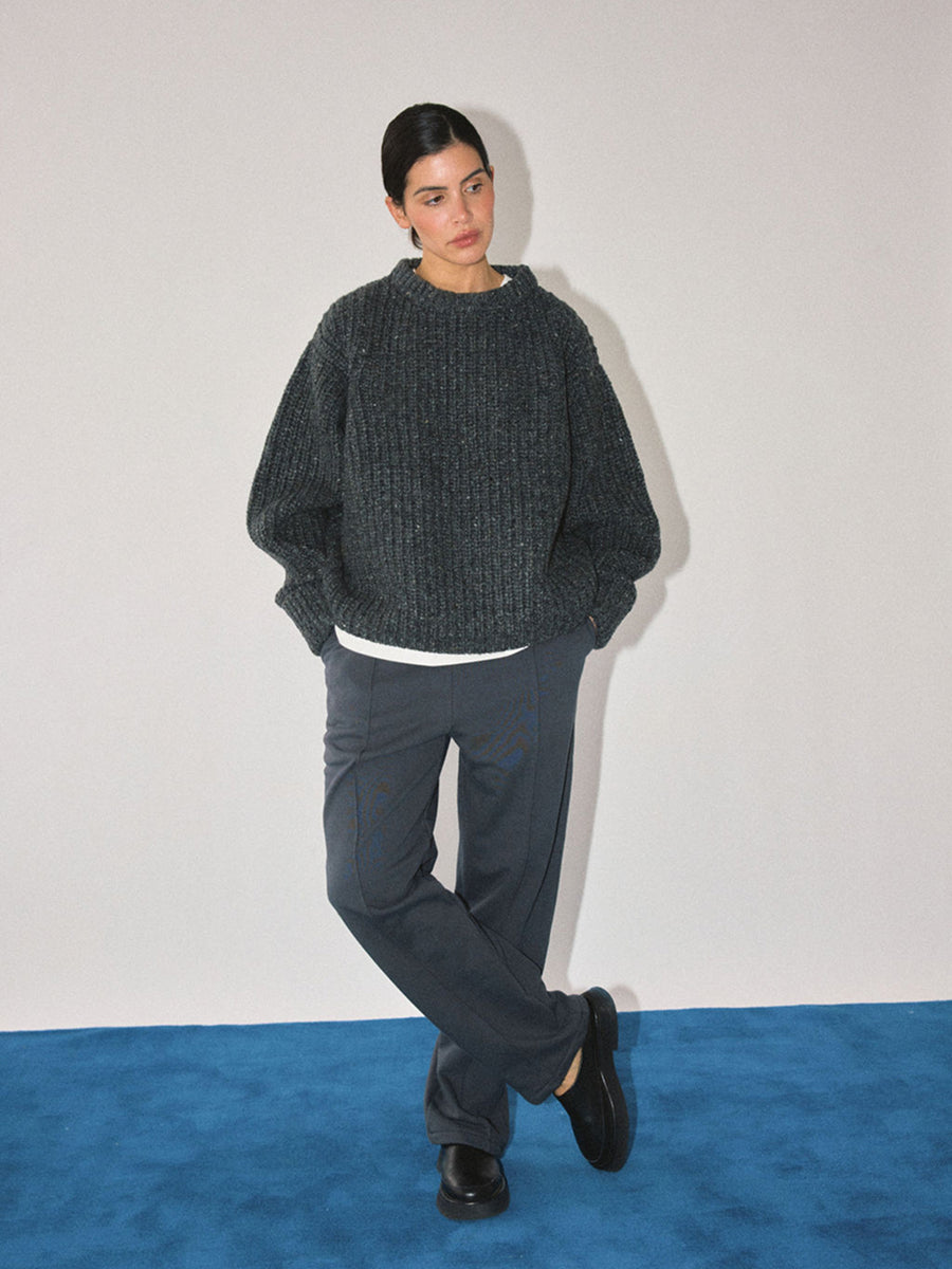 Chunky Lowe Sweater Charcoal