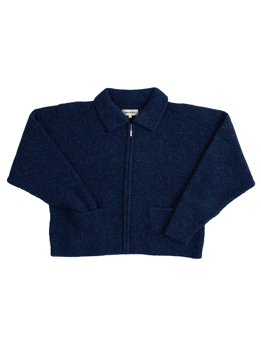 Reid Cardigan Marled Indigo