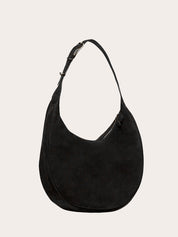 Moon Hobo Bag Black Suede