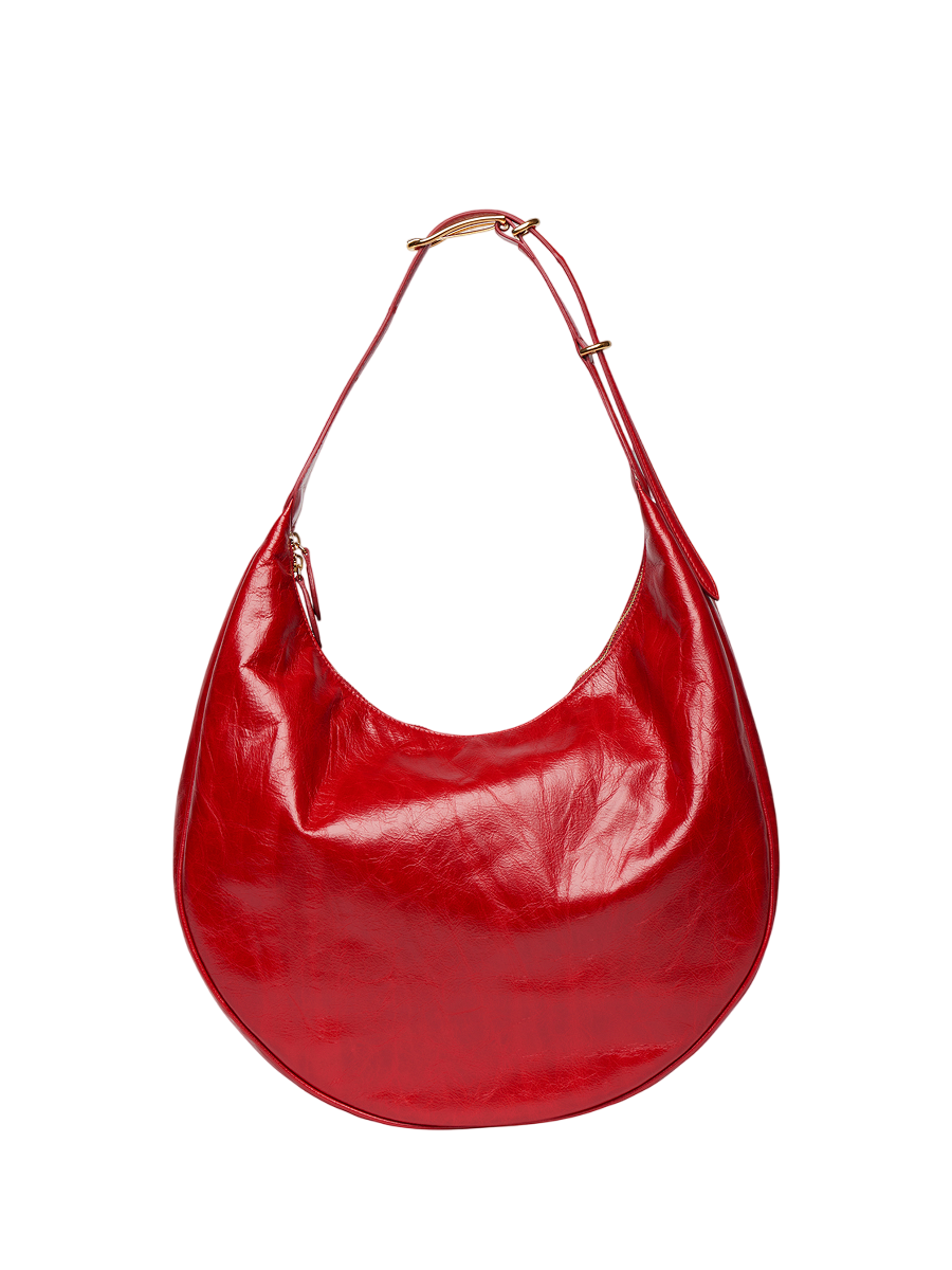 Moon Hobo Bag Glossy Red