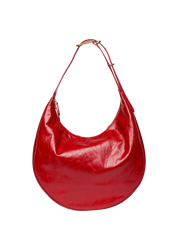 Moon Hobo Bag Glossy Red