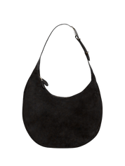 Moon Hobo Bag Black Suede