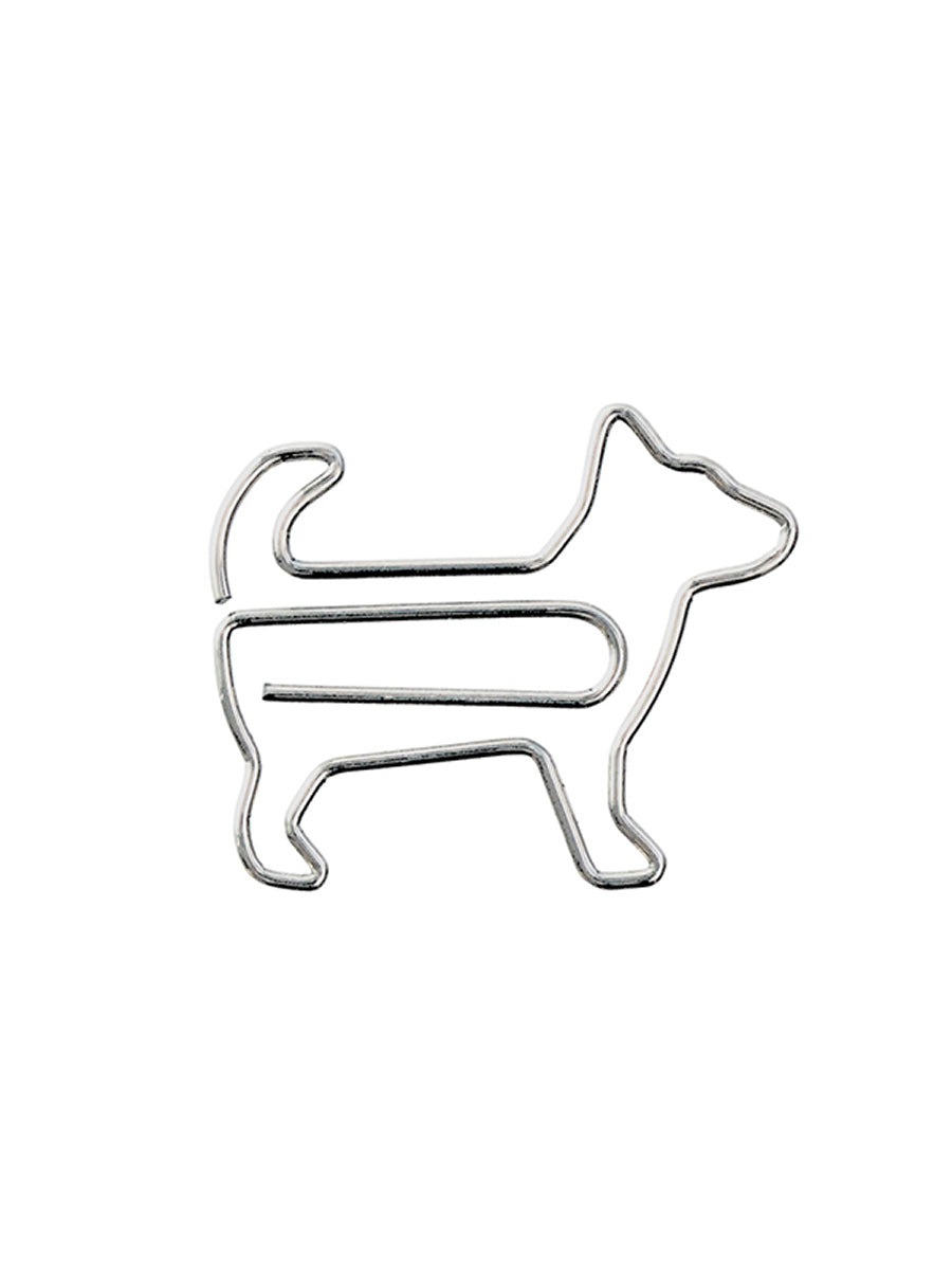 Midori D-Clips Büroklammern in Hundeform Detailansicht Klammer