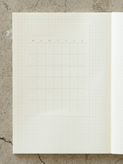 Midori MD Diary Sticker Detailansicht eingeklebt im Notizbuch