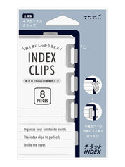 Midori Index Clips Chiratto Silber Verpackung