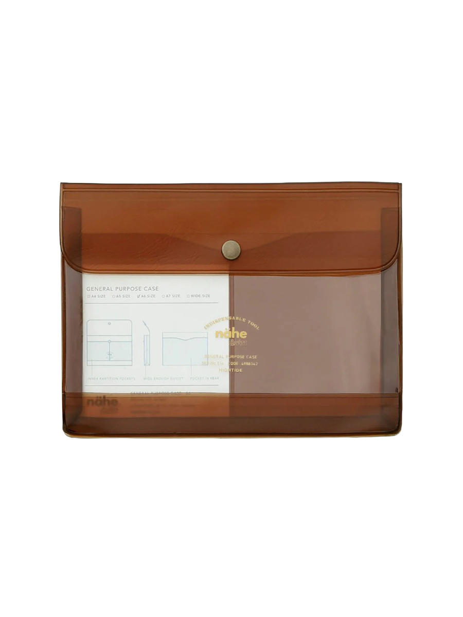 General Purpose Case A6 Clear Brown