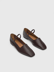 Petina Ballerinas Walnut Brown