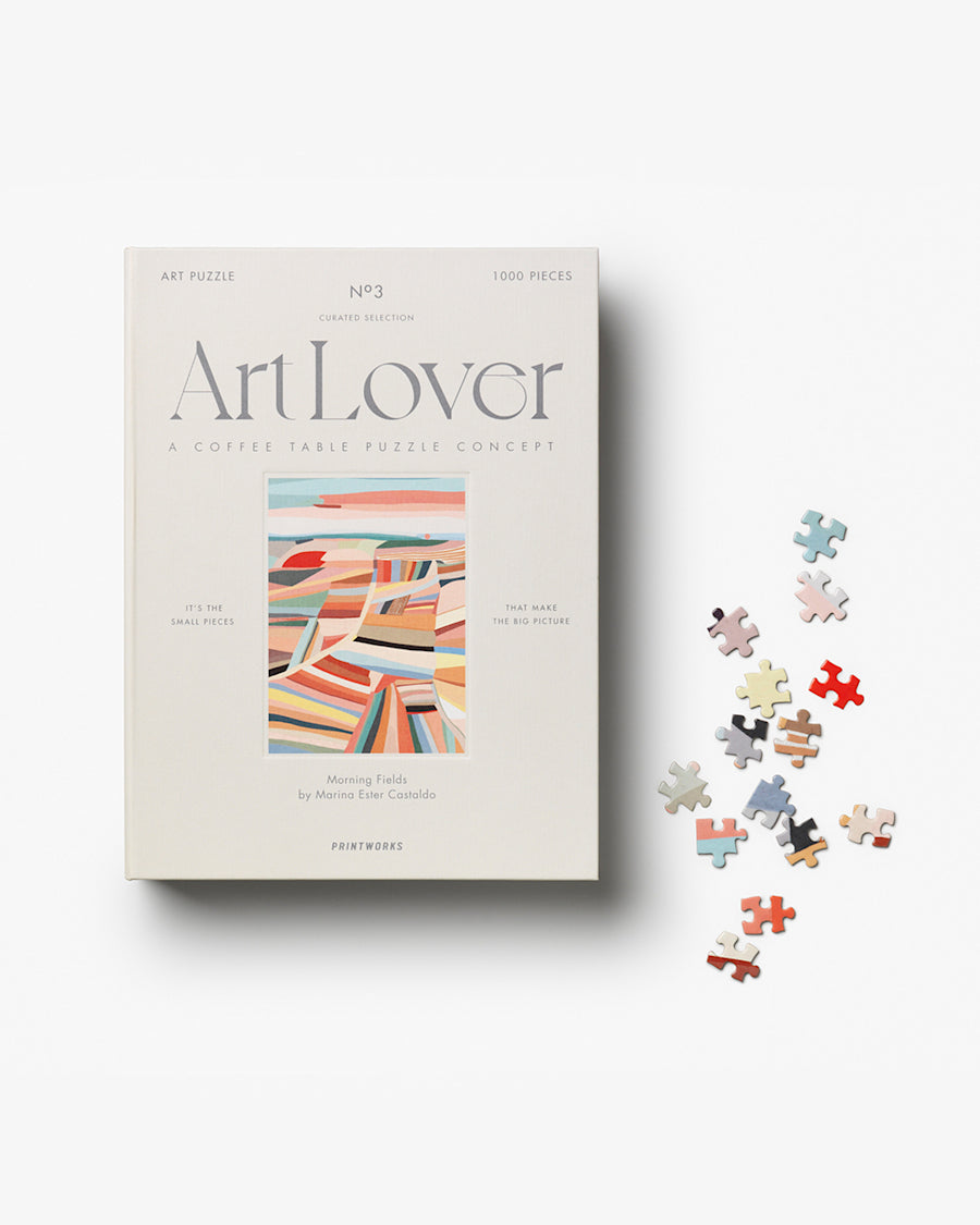 Printworks Puzzle Art Lover Morning Fields Frontansicht