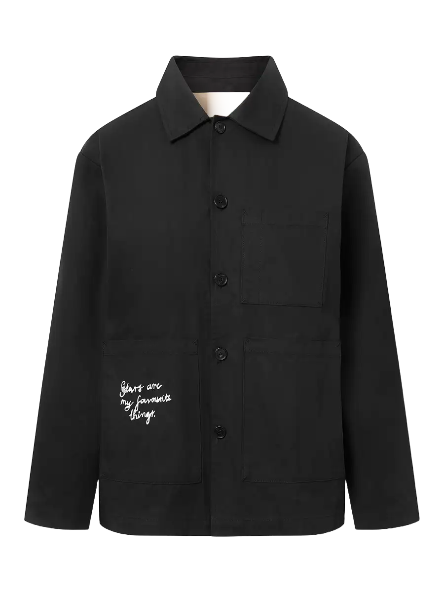 Rue de Tokyo Jacke Cameron mit weißer Moomin-Stickerei Produktfoto