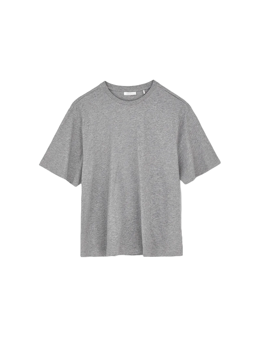 Skall Studio Andy Oversized Tee Grau Frontansicht freigestellt