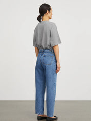 Skall Studio Andy Oversized Tee Grau Model Backansicht