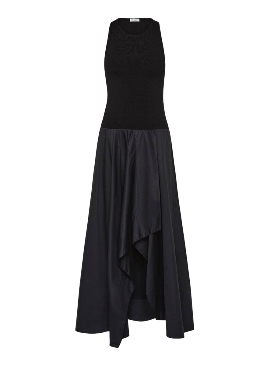 Knit Bodice Asymm Kleid