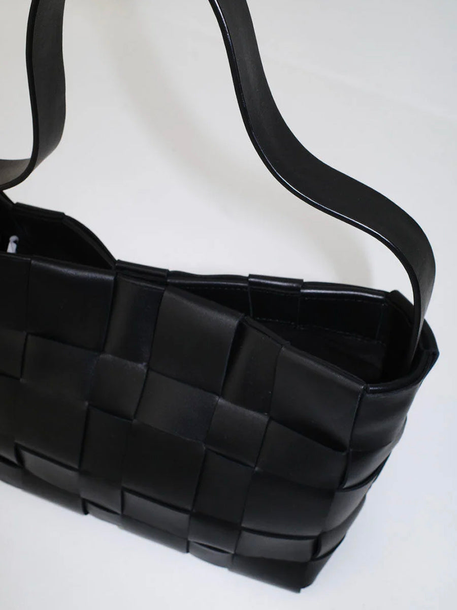 Woven Mini Tote Schwarz