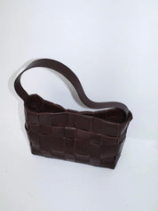 Woven Mini Tote Chocolate Braun