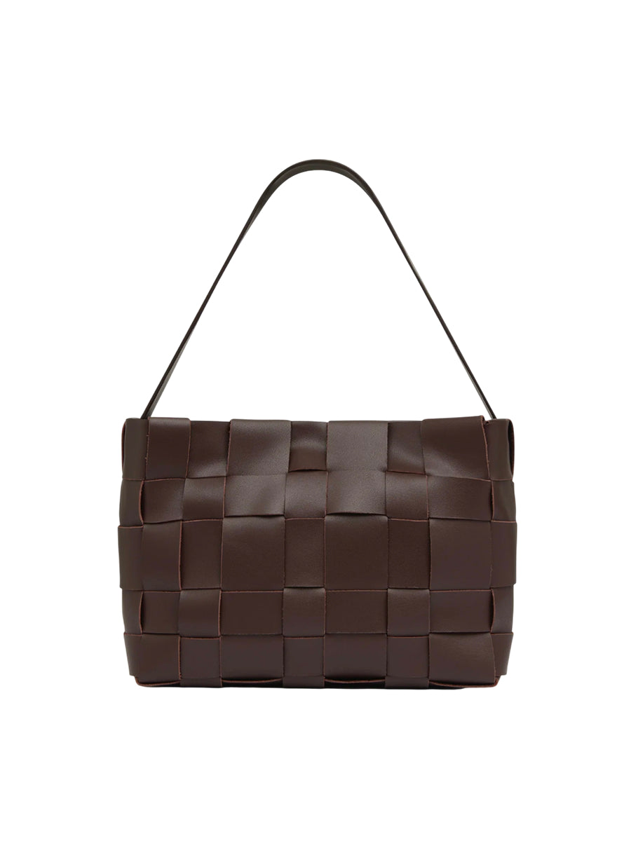 Woven Mini Tote Chocolate Braun