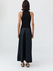 Knit Bodice Asymm Kleid