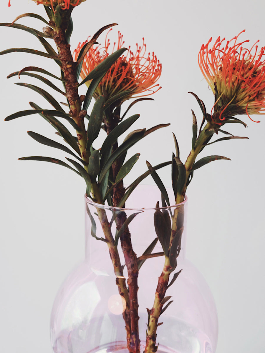 Studio About Bubble Tube Large Vase Rosa Detailansicht Vasenhals