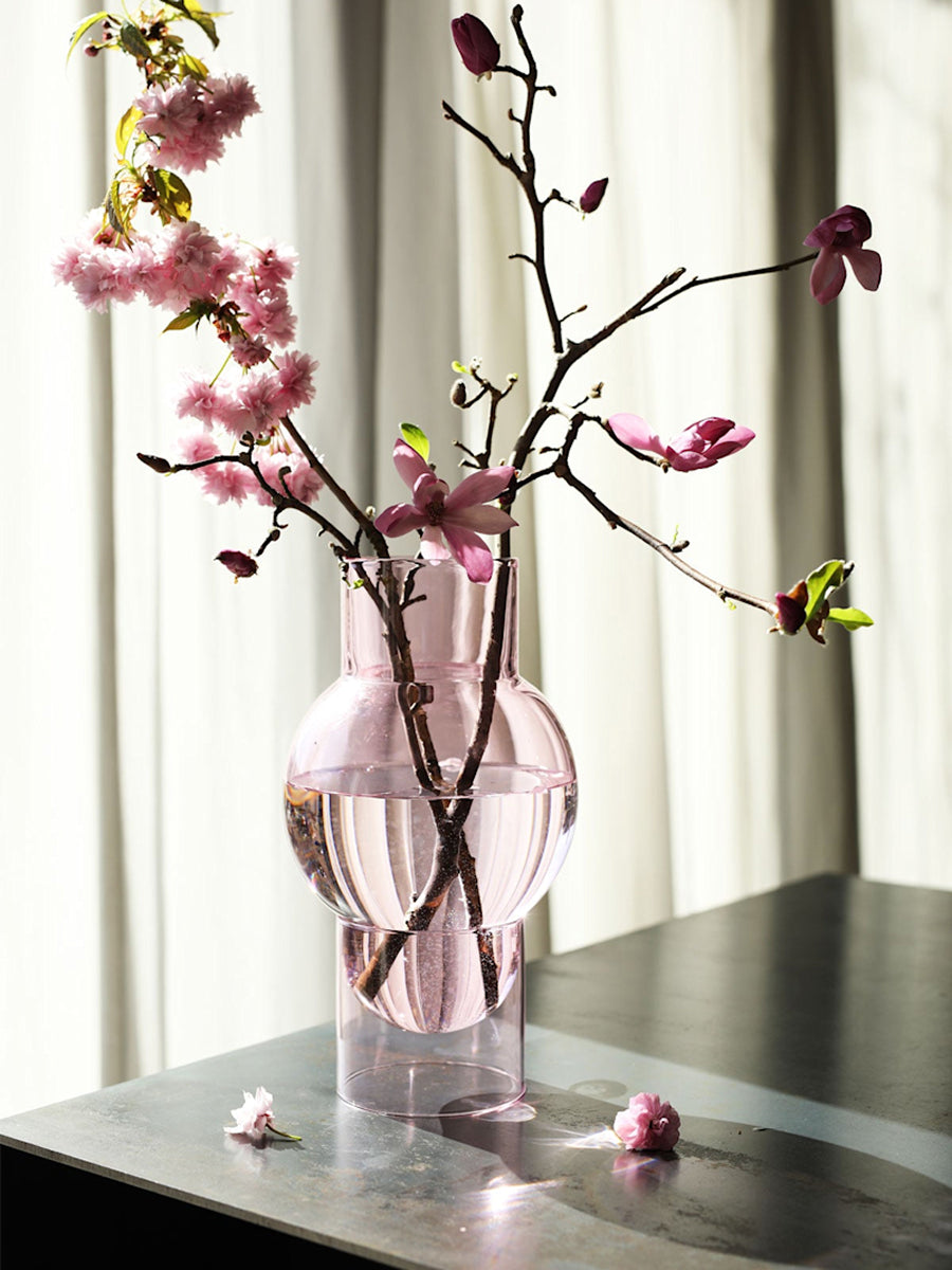 Studio About Bubble Tube Large Vase Rosa Moodbild Kirschblüten