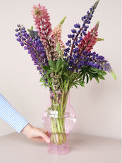 Studio About Bubble Tube Large Vase Rosa Moodbild Blumen mit Hand