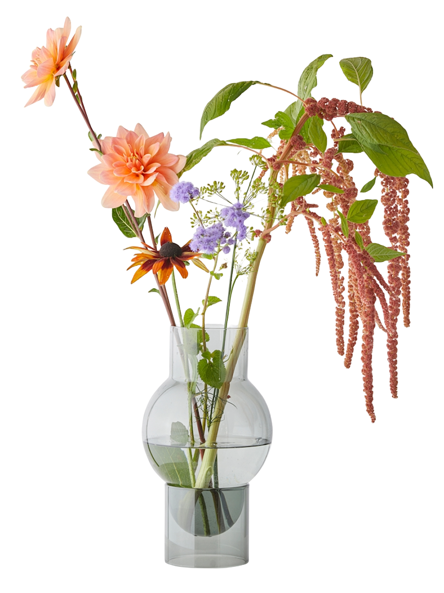 Studio About Bubble Tube Large Vase Grau Frontansicht Freigestellt