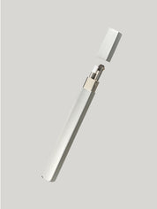 Tsubota Pearl QUEUE Feuerzeug in Silber Frontansicht Produktfoto geöffnet