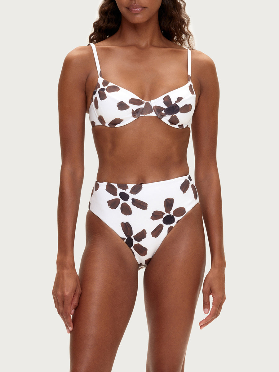 Chocolate Flower High Full Brief Bikinihose
