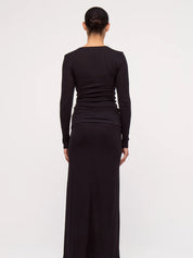 Rib Hemp Jersey Longsleeve Top Schwarz