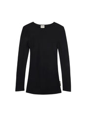 Rib Hemp Jersey Longsleeve Top Schwarz
