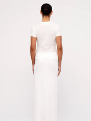 Rib Hemp Jersey T-Shirt Weiß