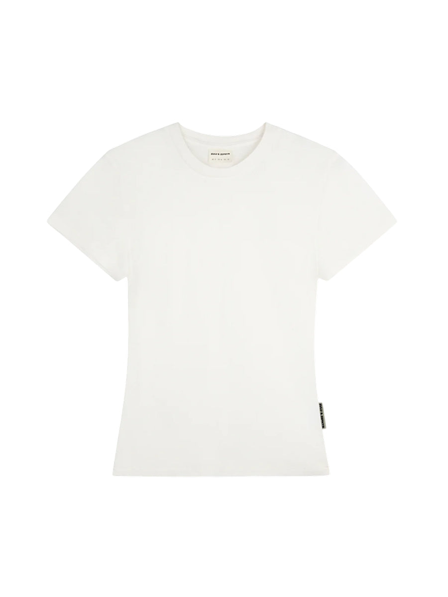 Rib Hemp Jersey T-Shirt Weiß